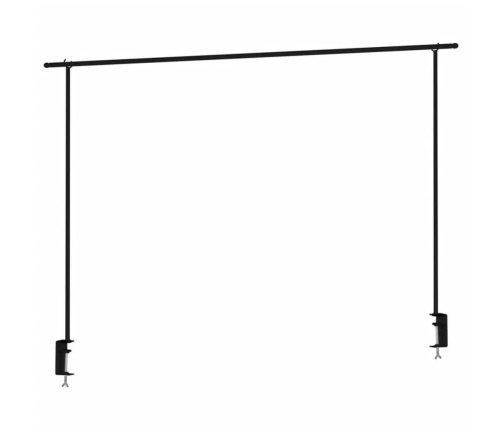 ProGarden galda dekorāciju stienis ar stiprinājumiem, metāls, melns