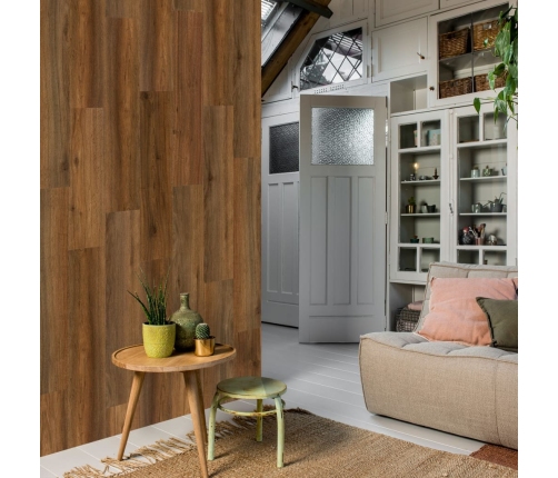 Wallart Sienas Dēļi, Ozolkoka Imitācija, Senatnīgi Brūni