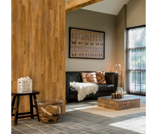 Wallart Sienas Dēļi, Ozolkoka Imitācija, Rūsgani Brūni