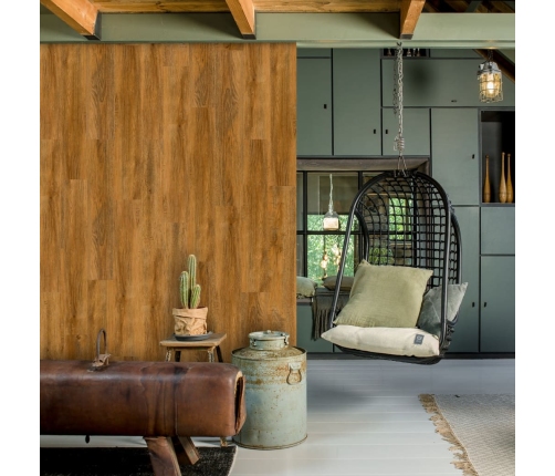 Wallart Sienas Dēļi, Ozolkoka Imitācija, Rūsgani Brūni