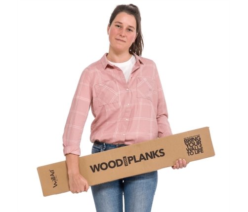 WallArt sienas dēļi, ozolkoka imitācija, senatnīgi brūni