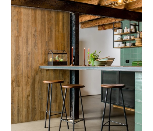 WallArt sienas dēļi, ozolkoka imitācija, senatnīgi brūni