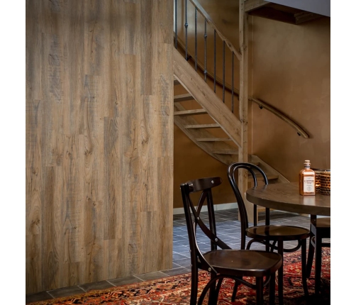 WallArt sienas dēļi, ozolkoka imitācija, senatnīgi brūni