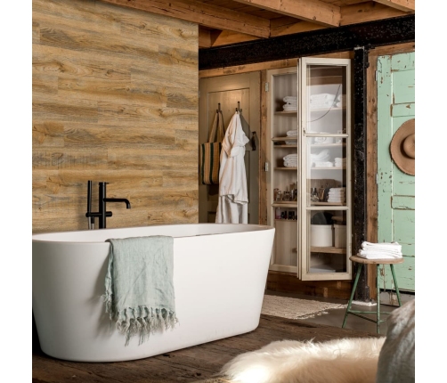 WallArt sienas dēļi, ozolkoka imitācija, senatnīgi brūni