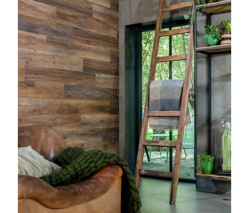 WallArt sienas dēļi, ozolkoka imitācija, sarkanbrūni