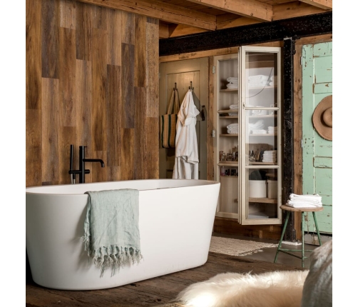 WallArt sienas dēļi, ozolkoka imitācija, sarkanbrūni