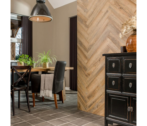 WallArt sienas dēļi, ozolkoka imitācija, senatnīgi brūni