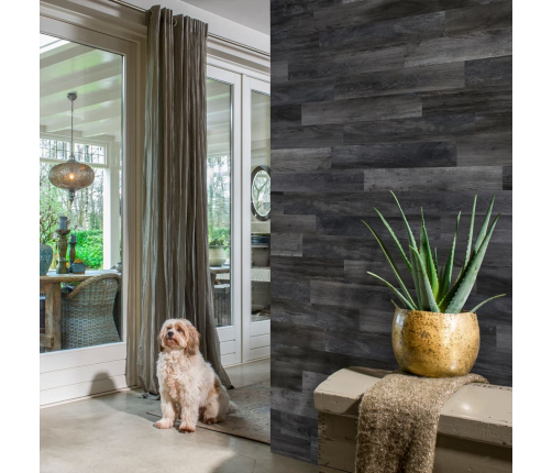 WallArt sienas dēļi, ozolkoka imitācija, pelnu pelēki