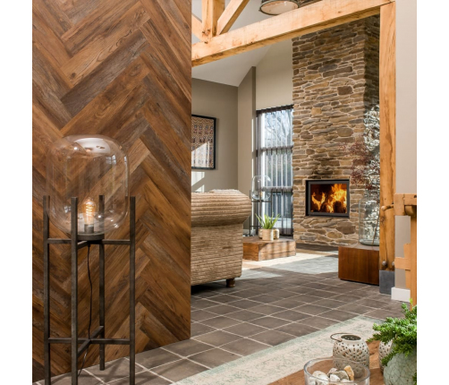 WallArt sienas dēļi, ozolkoka imitācija, sarkanbrūni