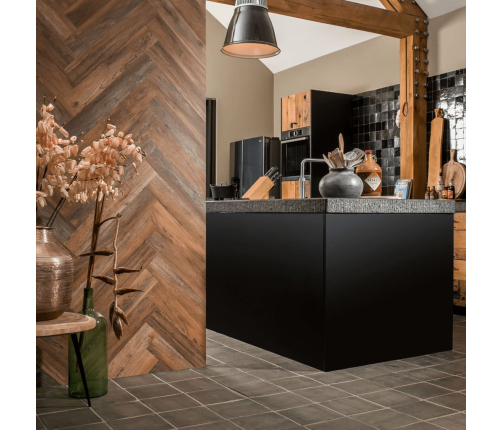 WallArt sienas dēļi, ozolkoka imitācija, sarkanbrūni