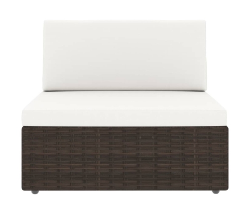 10-Daļīgs Dārza Atpūtas Mēbeļu Komplekts, Brūna Pe Rotangpalma Vidaxl