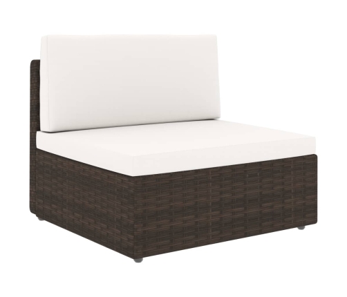 10-Daļīgs Dārza Atpūtas Mēbeļu Komplekts, Brūna Pe Rotangpalma Vidaxl