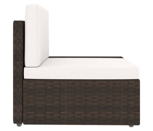 10-Daļīgs Dārza Atpūtas Mēbeļu Komplekts, Brūna Pe Rotangpalma Vidaxl