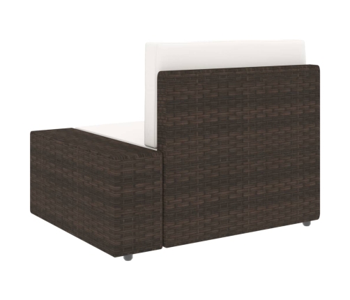 10-Daļīgs Dārza Atpūtas Mēbeļu Komplekts, Brūna Pe Rotangpalma Vidaxl