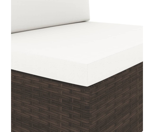 10-Daļīgs Dārza Atpūtas Mēbeļu Komplekts, Brūna Pe Rotangpalma  Vidaxl