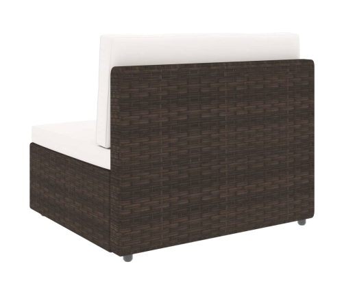 10-Daļīgs Dārza Atpūtas Mēbeļu Komplekts, Brūna Pe Rotangpalma  Vidaxl