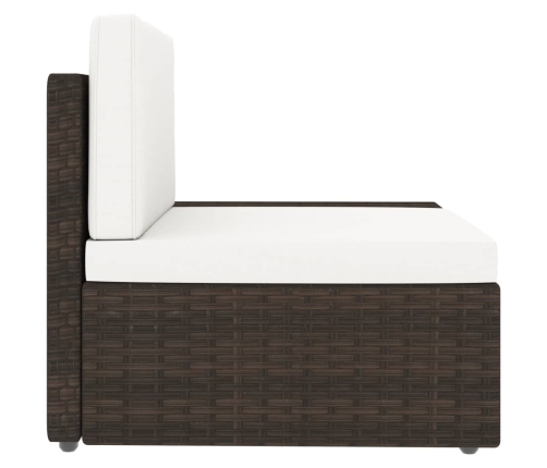 10-Daļīgs Dārza Atpūtas Mēbeļu Komplekts, Brūna Pe Rotangpalma  Vidaxl