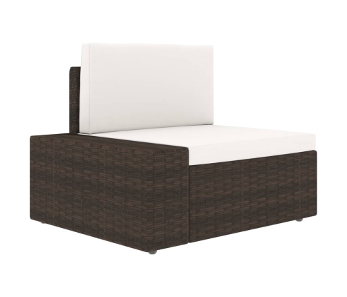 10-Daļīgs Dārza Atpūtas Mēbeļu Komplekts, Brūna Pe Rotangpalma  Vidaxl