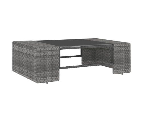 10-Daļīgs Dārza Atpūtas Mēbeļu Komplekts, Pelēka Pe Rotangpalma Vidaxl