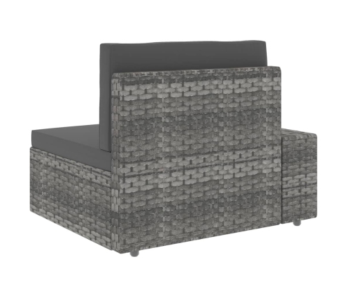 10-Daļīgs Dārza Atpūtas Mēbeļu Komplekts, Pelēka Pe Rotangpalma Vidaxl