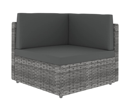 10-Daļīgs Dārza Mēbeļu Komplekts, Pelēka Pe Rotangpalma  Vidaxl