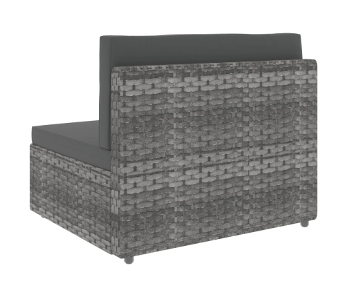 10-Daļīgs Dārza Mēbeļu Komplekts, Pelēka Pe Rotangpalma  Vidaxl