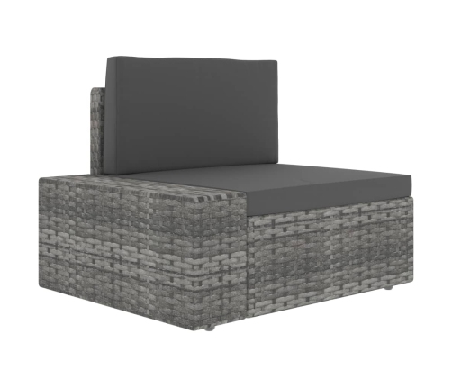 10-Daļīgs Dārza Mēbeļu Komplekts, Pelēka Pe Rotangpalma  Vidaxl