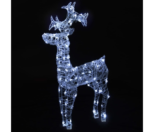 vidaXL Ziemassvētku dekorācija, ziemeļbriedis, 90 LED, 60x16x100 cm