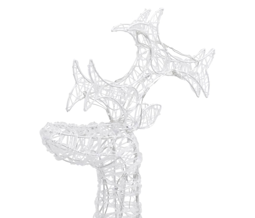 vidaXL Ziemassvētku dekorācija, ziemeļbriedis, 90 LED, 60x16x100 cm