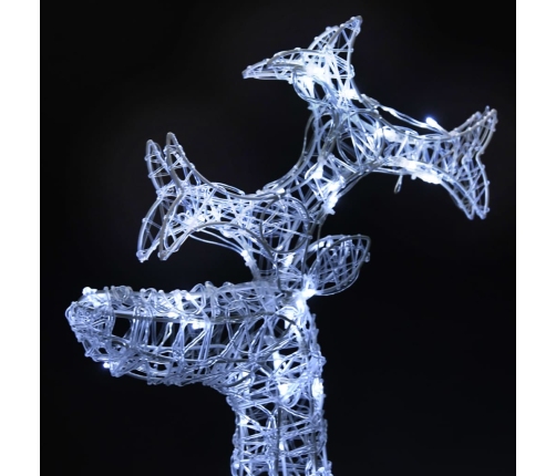 vidaXL Ziemassvētku dekorācija, ziemeļbriedis, 90 LED, 60x16x100 cm