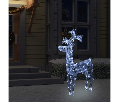 vidaXL Ziemassvētku dekorācija, ziemeļbriedis, 90 LED, 60x16x100 cm