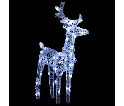 vidaXL Ziemassvētku dekorācija, ziemeļbrieži, kamanas, 160 LED, 130 cm