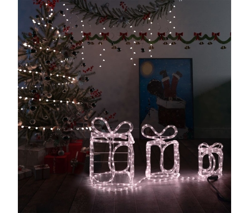 vidaXL Ziemassvētku dekorācija, dāvanu kastes ar 180 LED lampiņām