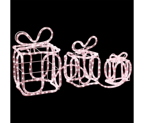 vidaXL Ziemassvētku dekorācija, dāvanu kastes ar 180 LED lampiņām