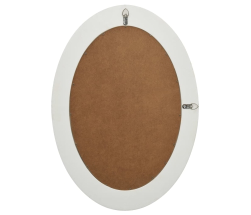 vidaXL baroka stila sienas spogulis, 50x70 cm, balts