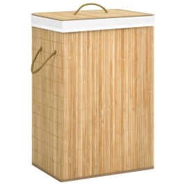 Veļas Grozs Ar 2 Nodalījumiem, Bambuss, 72 L Vidaxl