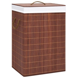 Veļas Grozs Ar 2 Nodalījumiem, Bambuss, Brūns, 72 L Vidaxl