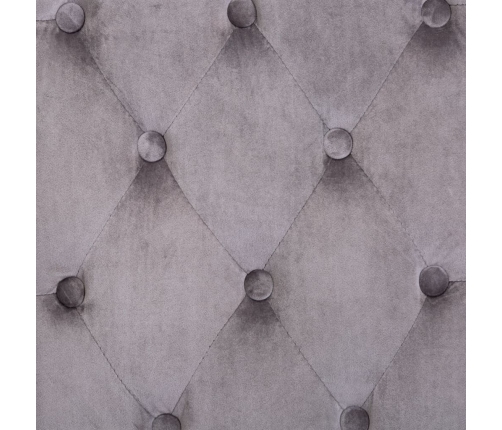 vidaXL virtuves krēsls, pelēks samts