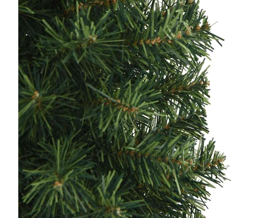 vidaXL mākslīgā Ziemassvētku egle ar statīvu, šaura, zaļa, 150 cm, PVC