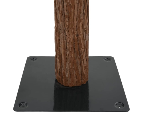 vidaXL Ziemassvētku egle ar dabīgu koku un čiekuriem, zaļa, 210cm, PVC