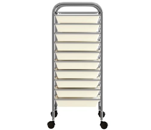 Xxl Uzglabāšanas Ratiņi, 15 Atvilktnes, Balta Plastmasa Vidaxl