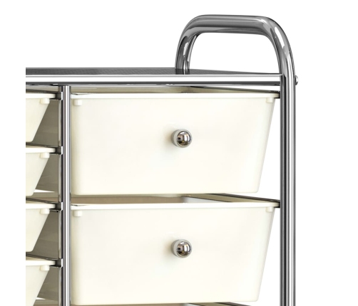 Xxl Uzglabāšanas Ratiņi, 15 Atvilktnes, Balta Plastmasa Vidaxl