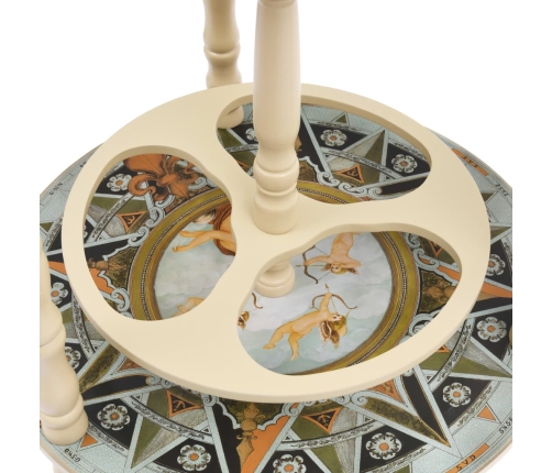 vidaXL vīna pudeļu turētājs, glubusa forma, eikalipta koks, zils