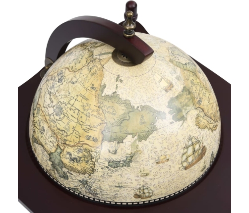 vidaXL vīna pudeļu turētājs, globusa forma, eikalipta koks, zaļš