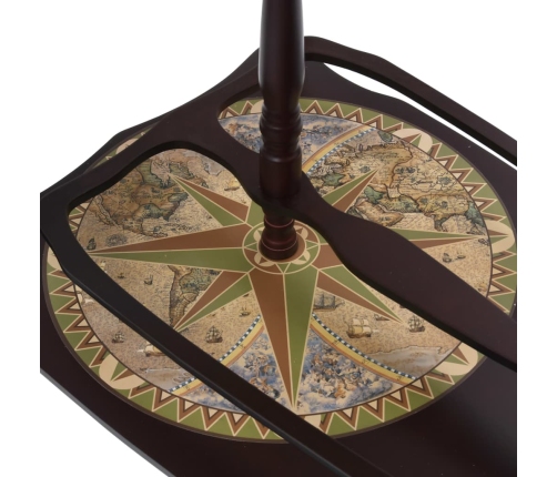 vidaXL vīna pudeļu turētājs, globusa forma, eikalipta koks, zaļš