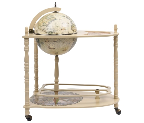 vidaXL vīna pudeļu turētājs, globusa forma, eikalipta koks, zaļš