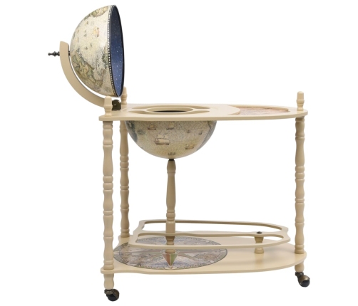 vidaXL vīna pudeļu turētājs, globusa forma, eikalipta koks, zaļš