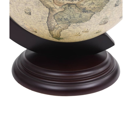 vidaXL vīna pudeļu turētājs, galda bārs, globusa forma, eikalipta koks