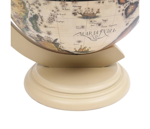 vidaXL vīna pudeļu turētājs, galda bārs, globusa forma, eikalipta koks