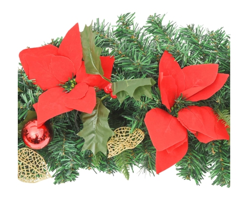 vidaXL Ziemassvētku arka ar LED lampiņām, zaļa, 90 cm, PVC